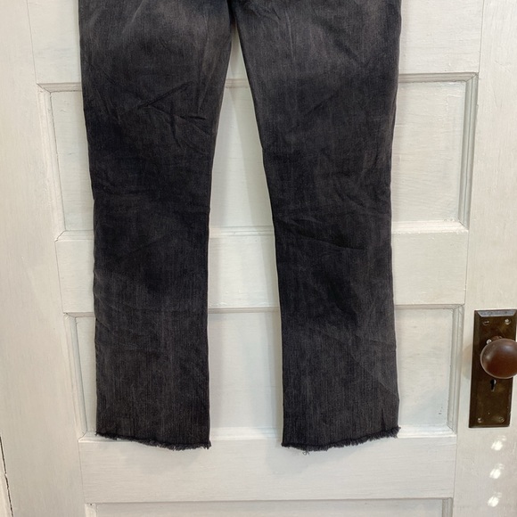 Madewell Cali Demi Bootcut Jeans in Berkeley Black Raw Hem Chewed, Size 25 - Picture 13 of 17